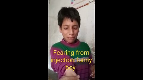 Funny boy Fearing from injection