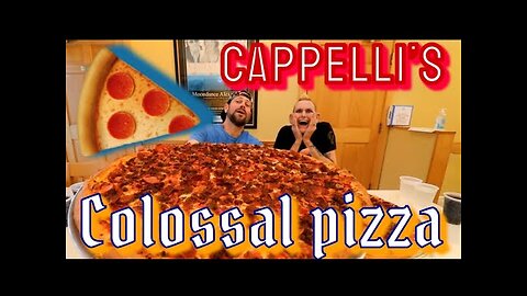 CAPPELLI’S MASSIVE COLOSSAL TEAM PIZZA | MOM VS FOOD | MOLLY SCHUYLER