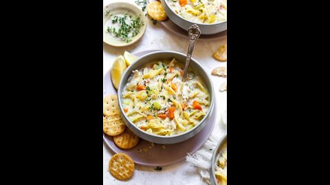 Creamy chicken noodles