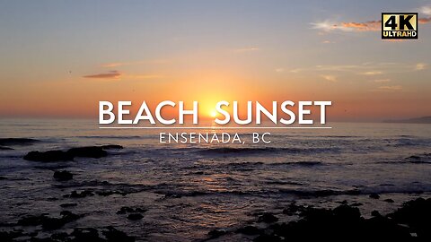 Beautiful Sunset: Calming and Relaxing Beach Waves Sounds, 4K Video