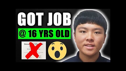 How James Landed A $48k/Yr Job At 16 Years Old