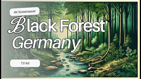 Black Forest Bavaria 4K Art: Block Print Screensaver for Samsung Frame TV | Gentle Rain ASMR