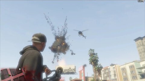 Franklin GTA 5 Fight in Police - GTA 5 Funny Videos - GTA 5 Helicopter Fight - Slowly Munda