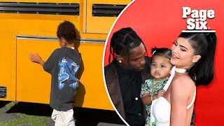 Travis Scott surprising Stormi with a school bus sparks hilarious reactions