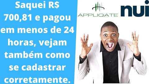 NUI INTERNACIONAL - Saque de R$ 700,81 mais breve resumo de como se cadastrar na empresa!!