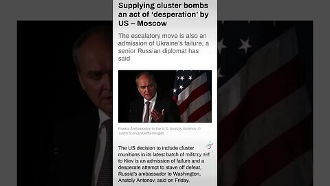 #USA ClusterBombs To #ukraine Act Of Desperation