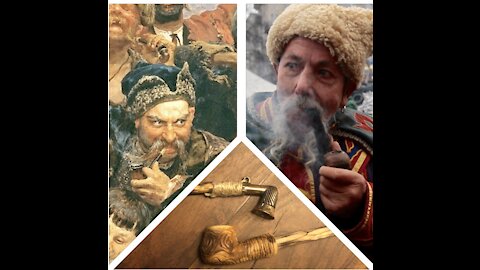 Smoking Traditional Zaporozhian Cossack Pipes