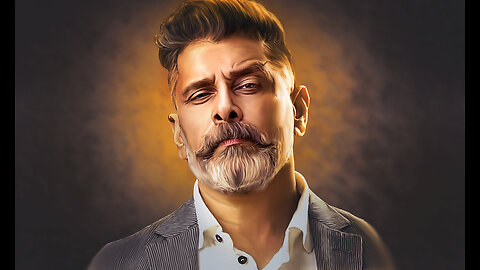 Digital Painting of Chiyaan Vikram photoshopTutorial