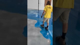 Metallic Epoxy Flooring is the NEW way! 🔥🚀 #shorts