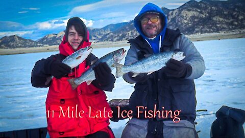 Getting 11 Mile Late Ice Fish