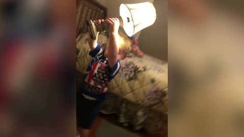 Toddler Superhero VS Bedside Table Lamp