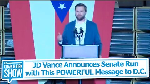 JD Vance Announces Senate Run with This POWERFUL Message to D.C.