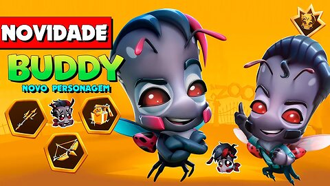 Buddy "Joaninha" Novo PERSONAGEM Zooba: Jogo de Batalha Animal