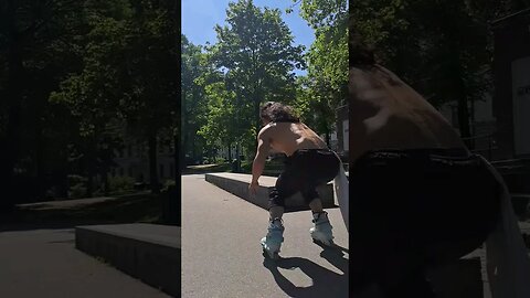 Inlines Curb Tricks in Humlegården #shorts #inlineskate #rollerblading