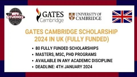 Gates Cambridge Scholarship 2024 in UK (Fully Funded)