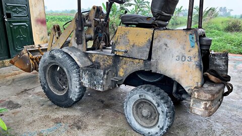 Restoration of construction excavators _ Restore very old Hj303 mini excavator engine