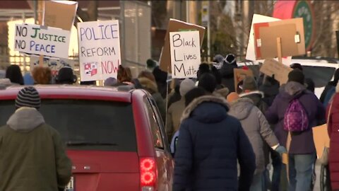 Dozens march for police reform in Wauwatosa