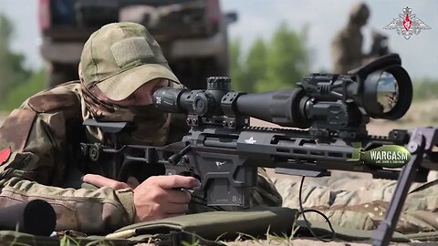 Russian snipers on the training ground