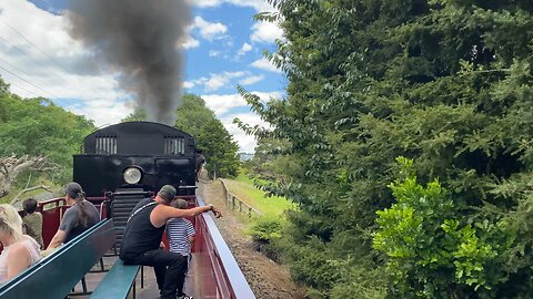 Vintage train ride with kids