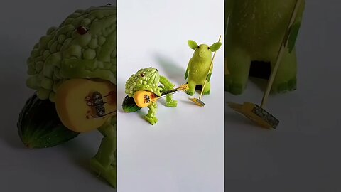 Vegetable carving and cutting art play music #youtubeshort #ytshorts #youtubeshorts #art #funny#fyp