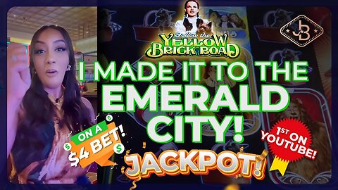 Super Rare! I Made It To Emerald City on The NEW Wizard Of Oz Slot Machine! Jackpot 🎰