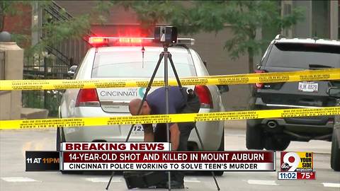 Teen boy shot to death on Vine Street in Mount Auburn