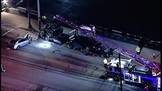 AirTracker 5 over crash involving tow truck and a vehicle