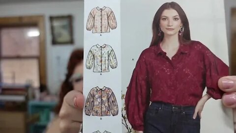 Sewing Simplicity 9646 - Button up blouse with gathered sleeves