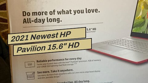 2021 Newest HP Pavilion 15.6" HD Laptop Computer, Intel Pentium Processor, 4GB RAM, 128GB SSD,...