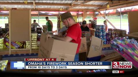 City's Fourth of July fireworks season shortened to 3 days