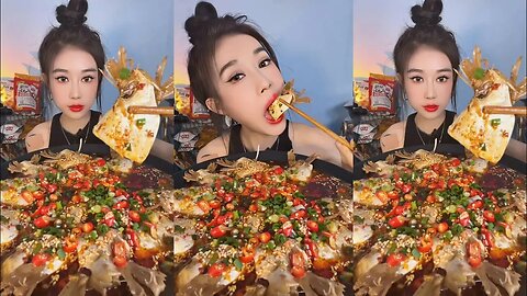 ASMR MUKBANG | EATING CHINESE SPICY FISH TAIL | EATING FRIED BIG FISH TAIL