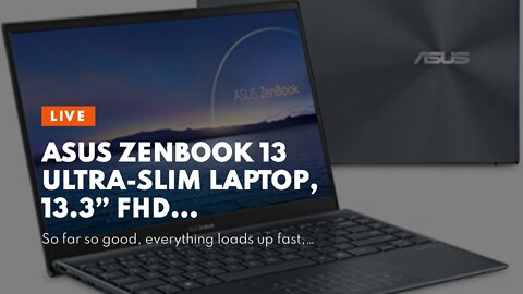 ASUS ZenBook 13 Ultra-Slim Laptop, 13.3” FHD NanoEdge Bezel Display, Intel Core i7-1065G7, 8GB...