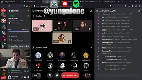 Yung Alone discovers Tyler (Josuke) in Fight Night Discord Call 2