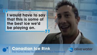 Faster and Harder Ice on Canadian Ice Rink after The Vortex Water Revitalizer™ surface treatment