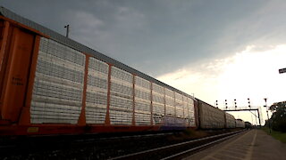 CN 8865, CN 2671 & CN 8963 Engine Manifest Train Eastbound In Ontario TRACK SIDE