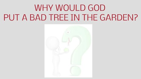 Why Would God Put A Bad Tree In The Garden?