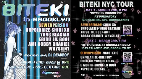 Biteki in Brooklyn Puredro Vlog [NIGHT 1]