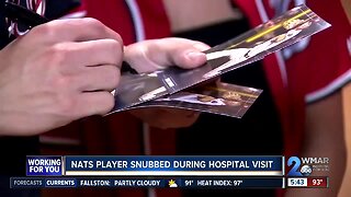 Nats player snubbed during hospital visit