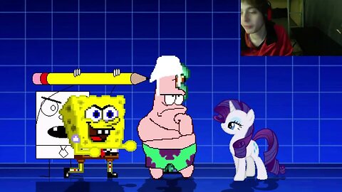 SpongeBob SquarePants Characters (SpongeBob, Squidward, and DoodleBob) VS Rarity In An Epic Battle