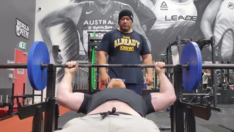 I can officially bench more than Devon Larratt (120kg)