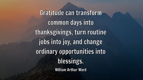 Thankfulness [Gratitude] Is the Lynchpin To Happiness/Joy