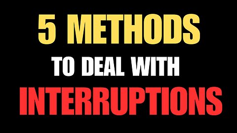 Andrew Tate's University's 5 Methods On Dealing With Interruptions