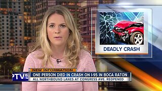 Teen killed in early morning crash on I-95 in Boca Raton