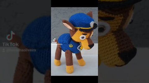 Amigurumi Chase, Dog Patrol #Crochet #Amigurumi #DogPatrol #Chase