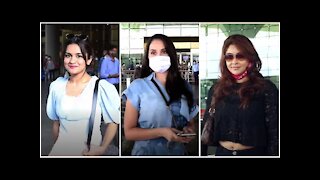 Avneet Kaur, Nora Fatehi & Payal Ghosh Spotted at the Airport | SpotboyE