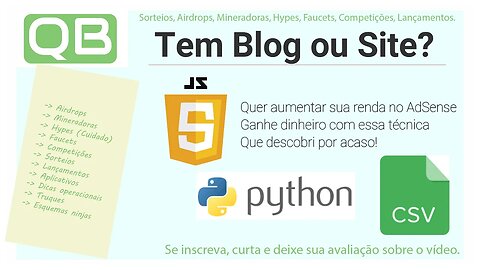 CanalQb - JavaScript - Engajamento de Blog ou site usando gadget