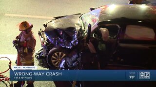 Police investigating wrong-way crash on I-17 near Buckeye Road