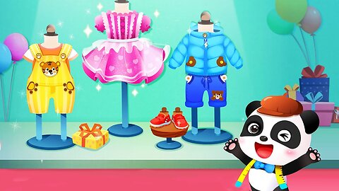 Baby Panda Fashion Dress up game - Design and Learn how to make beautiful Clothes