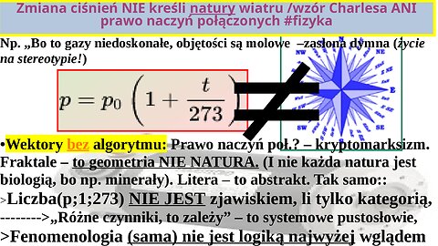 Zmiana ciśnień NIE kreśli natury wiatru /wzór Charlesa ANI prawo naczyń połączonych #fizyka