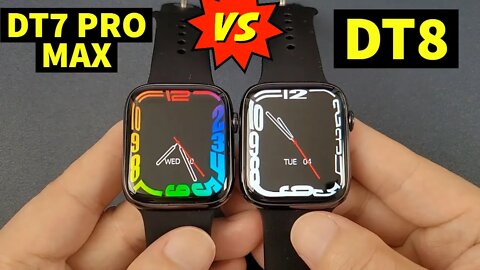 Smartwatch DT7 Pro Max VS DT8 Max unboxing review Comparasion